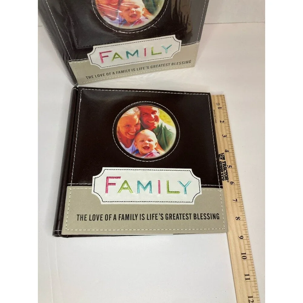 Family Photo Album 2-Up With Memo Space Pocket For Cover Photo Lot Of 2 Albums